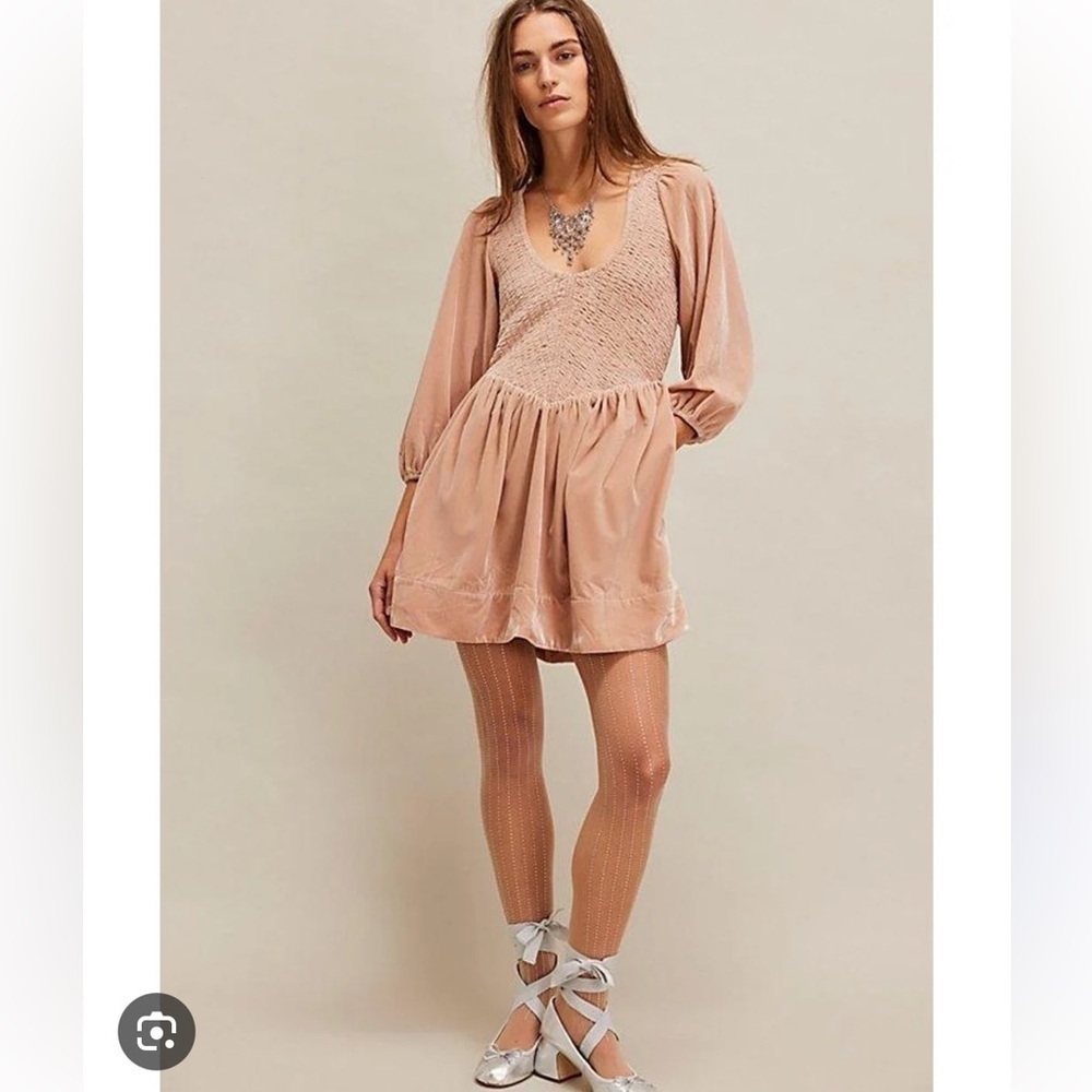 BNWOT Free People Farrier Velvet Mini Dress